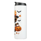 ハロウィーンかわいい猫 – カボチャと魔猫 タンブラー (回転右)