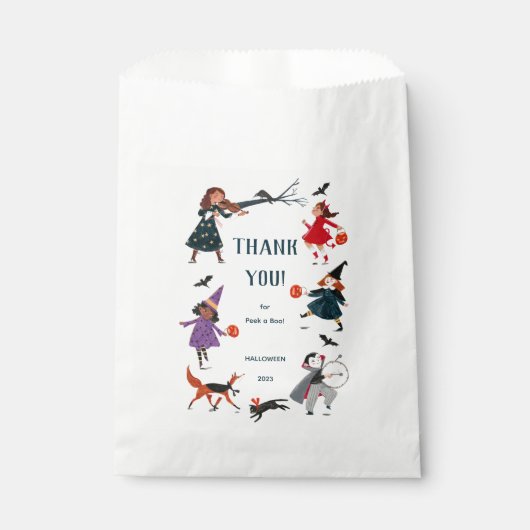 ハロウィーンかわいい赤ちゃんシャワーを覗く フェイバーバッグ (正面)