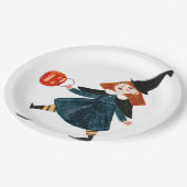 ハロウィーンかわいい赤ちゃんシャワー魔女 ペーパープレート (アングル)