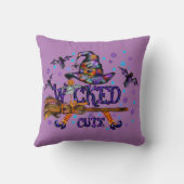 ハロウィーンかわいい邪悪な魔女 クッション (裏面)