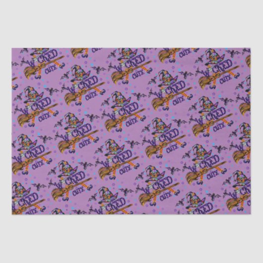 ハロウィーンかわいい邪悪な魔女 薄葉紙 (正面)