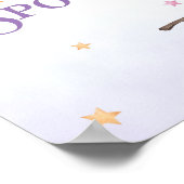 ハロウィーンかわいい魔女の誕生日パーティー歓迎サイン ポスター (角)