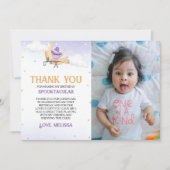 ハロウィーンかわいい魔女バースデーパーティーサンキューカード 招待状 (正面)