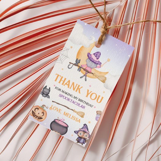 ハロウィーンかわいい魔女バースデーパーティー ギフトタグ