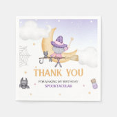 ハロウィーンかわいい魔女バースデーパーティー スタンダードカクテルナプキン (正面)