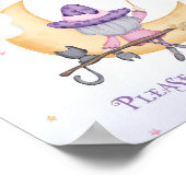 ハロウィーンかわいい魔女誕生日ベビーは甘い ポスター (角)