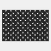 ハロウィーンかわいい黒クモ ラッピングペーパーシート (正面3)