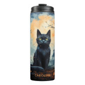 ハロウィーンかわいい黒猫サーマルタンブラー タンブラー (正面)