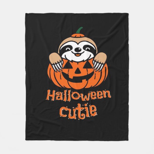 ハロウィーンかわいこちゃんスロスエッセンシャルTシャツ フリースブランケット (正面)
