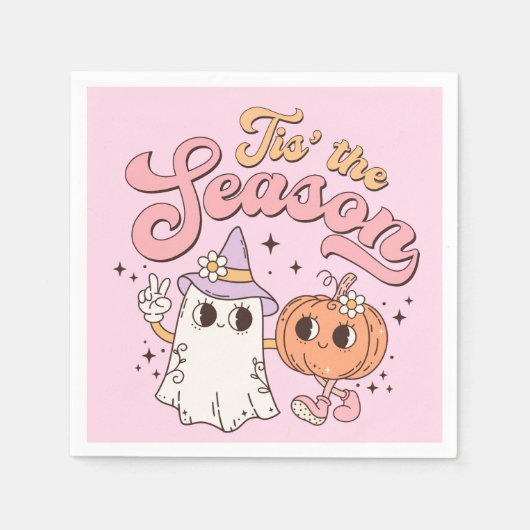 ハロウィーンがシーズン スタンダードカクテルナプキン (正面)