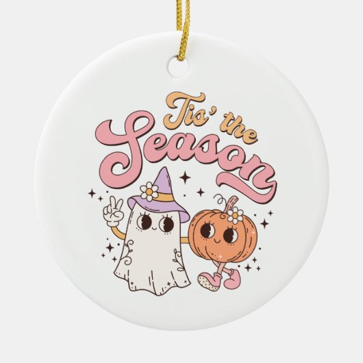 ハロウィーンがシーズン セラミックオーナメント (正面)