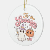 ハロウィーンがシーズン セラミックオーナメント (左)