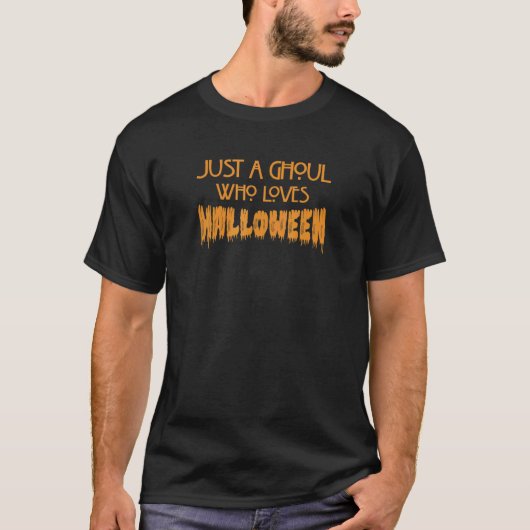 ハロウィーンが大好きなグールかわいいハロウィーン Tシャツ (正面)