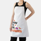 ハロウィーンが大好きなフリーキンこうもりおもしろいだ不気味 エプロン (インサイチュ)