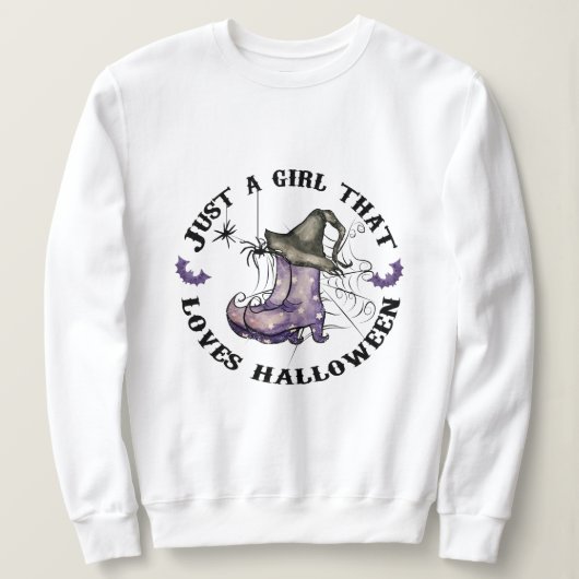 ハロウィーンが大好きな女の子だ スウェットシャツ (デザイン正面)