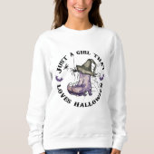 ハロウィーンが大好きな女の子だ スウェットシャツ (正面)