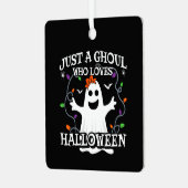 ハロウィーンが大好きな女の子 メタルオーナメント (正面左)