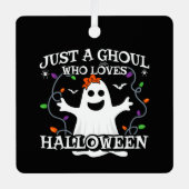 ハロウィーンが大好きな女の子 メタルオーナメント (正面)