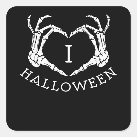 ハロウィーンが大好き スクエアシール (正面)