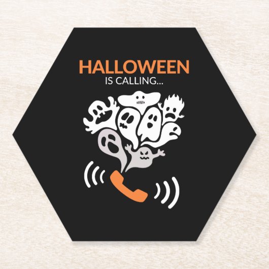 ハロウィーンが面白いハロウィンブー幽霊を呼び出す ペーパーコースター (正面)