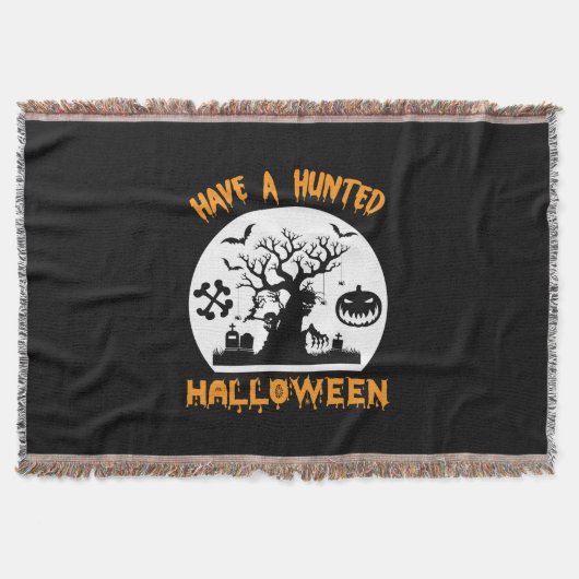 ハロウィーンが面白いハロウィーン誕生日 スローブランケット (正面)