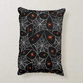 ハロウィーンくもの巣とクモの背景。 アクセントクッション (裏面(縦))