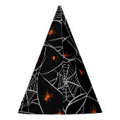 ハロウィーンくもの巣とクモの背景。 パーティーハット (裏面)