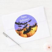 ハロウィーンこうもりとカボチャ ラウンドシール (封筒)