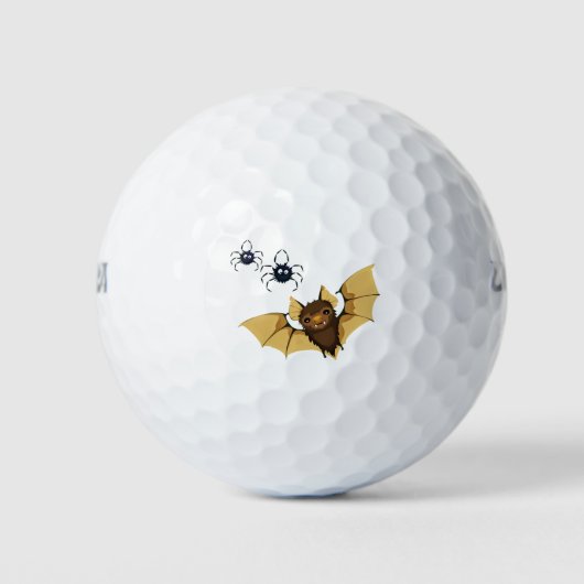 ハロウィーンこうもりとスパイダー ゴルフボール (正面)