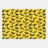 ハロウィーンこうもりとレタリング ラッピングペーパーシート (正面3)