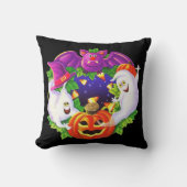 ハロウィーンこうもりと幽霊 クッション (正面)