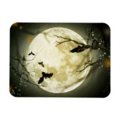 ハロウィーンこうもりと鳥の月 マグネット (横)