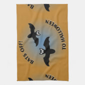 ハロウィーンこうもりオレンジブルー キッチンタオル (縦)