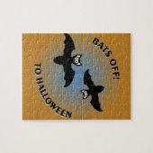 ハロウィーンこうもりオレンジブルー ジグソーパズル (横)