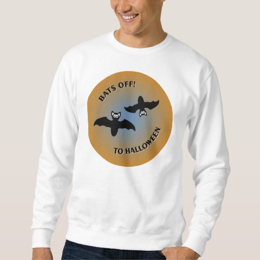 ハロウィーンこうもりオレンジブルー スウェットシャツ (正面)