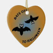 ハロウィーンこうもりオレンジブルー セラミックオーナメント (右)