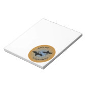 ハロウィーンこうもりオレンジブルー ノートパッド (回転)