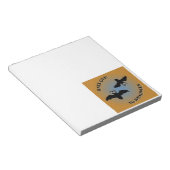 ハロウィーンこうもりオレンジブルー ノートパッド (アングル)