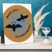 ハロウィーンこうもりオレンジブルー フォトプラーク (側面)