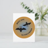 ハロウィーンこうもりオレンジブルー ポストカード (スタンド正面)