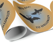 ハロウィーンこうもりオレンジブルー ラッピングペーパー (ロールコーナー)