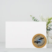 ハロウィーンこうもりオレンジブルー 便箋 (スタンド正面)