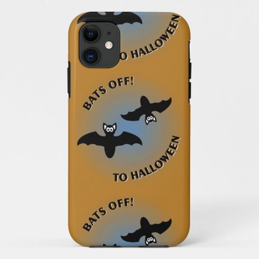 ハロウィーンこうもりオレンジブルー Case-Mate iPhoneケース (裏面)