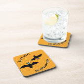 ハロウィーンこうもりオレンジ コースター (右側)