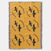 ハロウィーンこうもりオレンジ スローブランケット (正面縦)