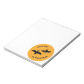 ハロウィーンこうもりオレンジ ノートパッド (回転)