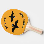 ハロウィーンこうもりオレンジ 卓球ラケット (横)