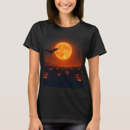 ハロウィーンこうもりオーバーフィールド🌕 Tシャツ