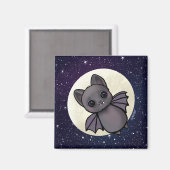 ハロウィーンこうもりキニアート マグネット (正面/裏面)