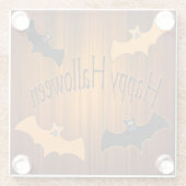 ハロウィーンこうもりコースター ガラスコースター (裏面)